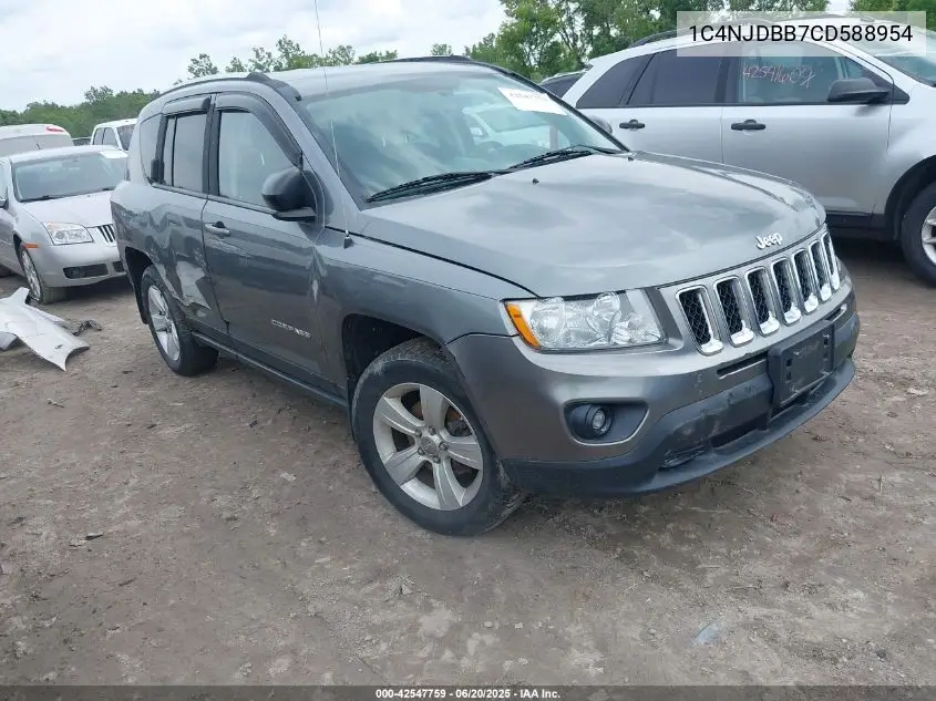2012 Jeep Compass Sport VIN: 1C4NJDBB7CD588954 Lot: 42547759