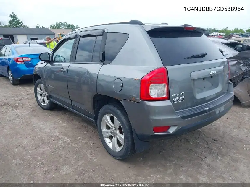 2012 Jeep Compass Sport VIN: 1C4NJDBB7CD588954 Lot: 42547759