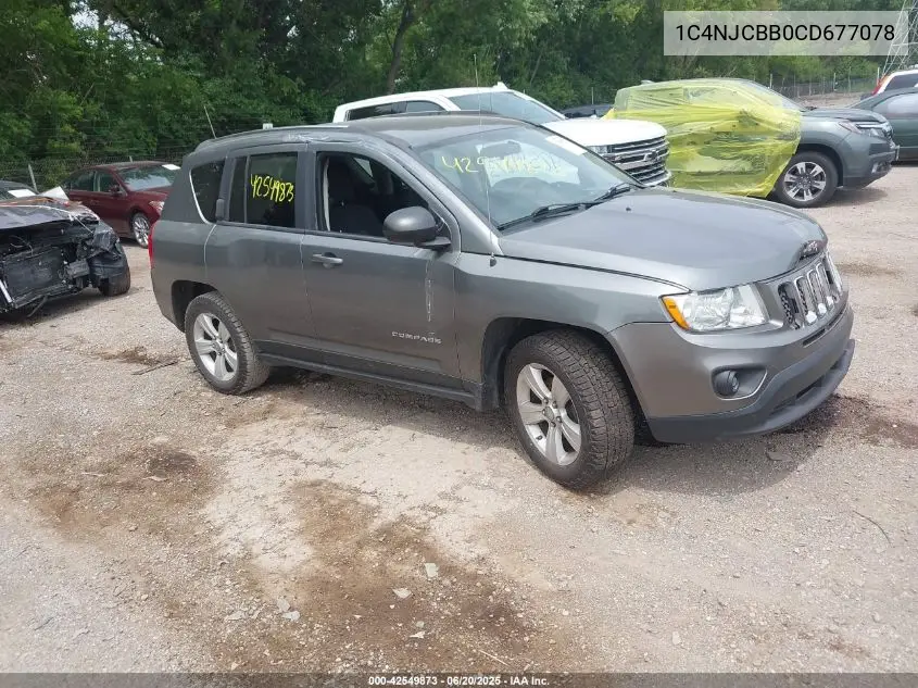 2012 Jeep Compass Sport VIN: 1C4NJCBB0CD677078 Lot: 42549873