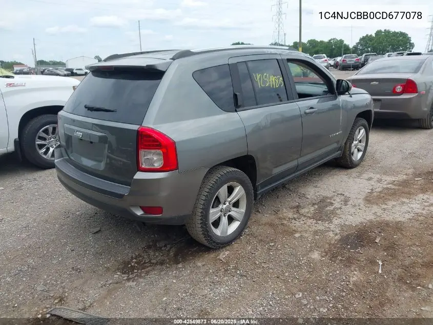 2012 Jeep Compass Sport VIN: 1C4NJCBB0CD677078 Lot: 42549873