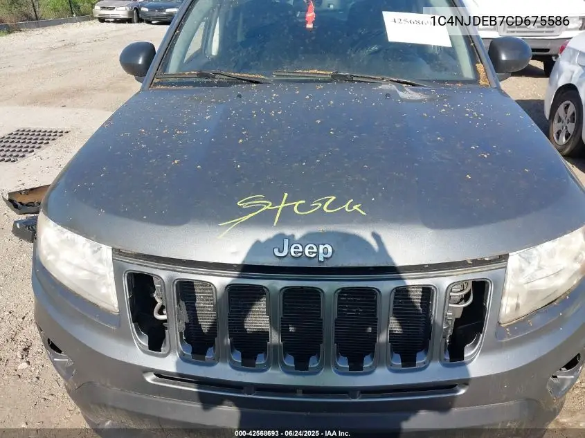 2012 Jeep Compass Latitude VIN: 1C4NJDEB7CD675586 Lot: 42568693