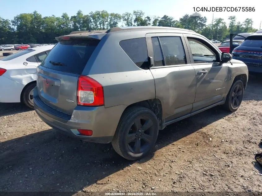 2012 Jeep Compass Latitude VIN: 1C4NJDEB7CD675586 Lot: 42568693