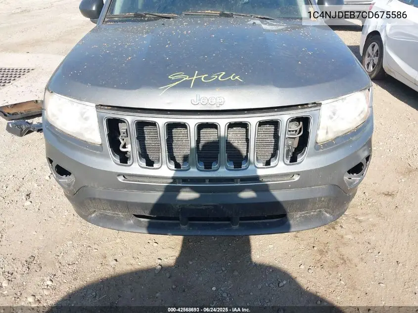 2012 Jeep Compass Latitude VIN: 1C4NJDEB7CD675586 Lot: 42568693