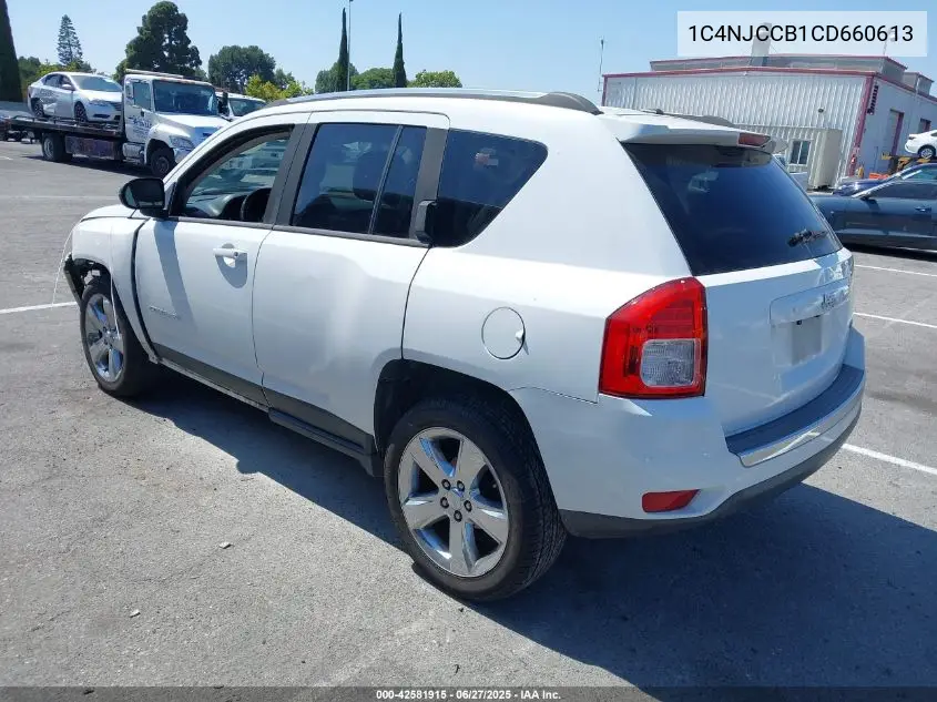 2012 Jeep Compass Limited VIN: 1C4NJCCB1CD660613 Lot: 42581915