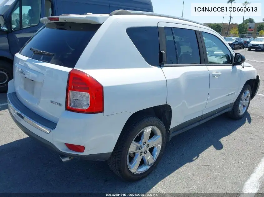 2012 Jeep Compass Limited VIN: 1C4NJCCB1CD660613 Lot: 42581915
