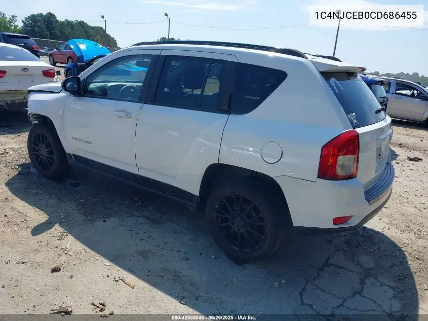 2012 Jeep Compass Latitude VIN: 1C4NJCEB0CD686455 Lot: 42585048