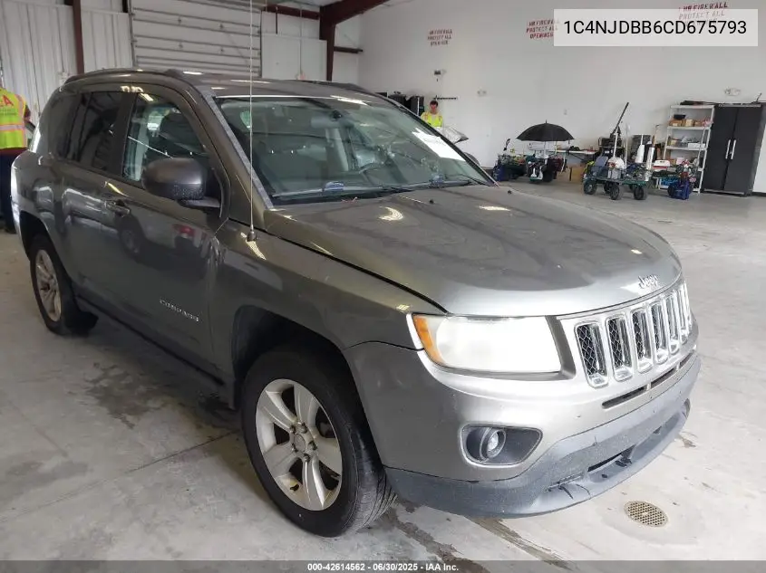 2012 Jeep Compass Sport VIN: 1C4NJDBB6CD675793 Lot: 42614562