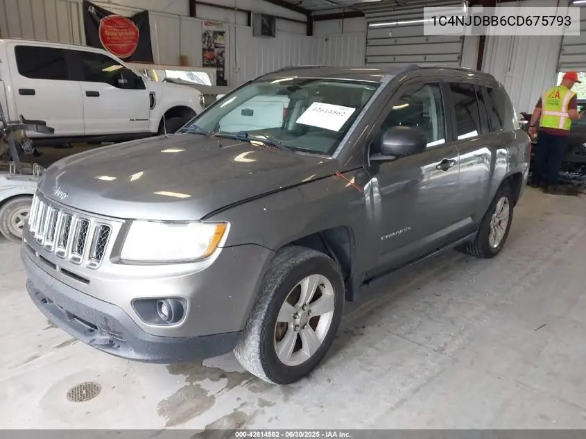 2012 Jeep Compass Sport VIN: 1C4NJDBB6CD675793 Lot: 42614562