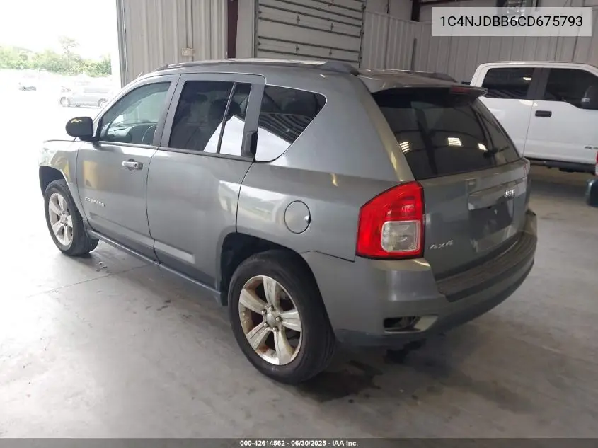 2012 Jeep Compass Sport VIN: 1C4NJDBB6CD675793 Lot: 42614562