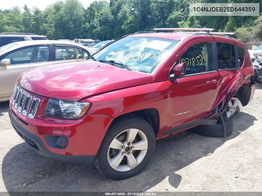 2014 Jeep Compass Latitude VIN: 1C4NJDEB2ED644359 Lot: 42718528