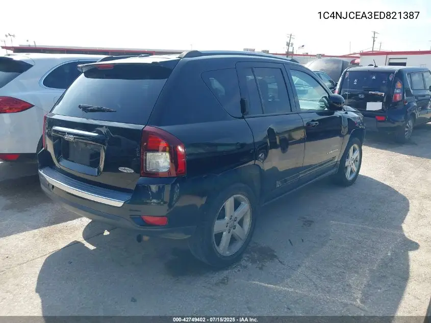 2014 Jeep Compass High Altitude VIN: 1C4NJCEA3ED821387 Lot: 42749402