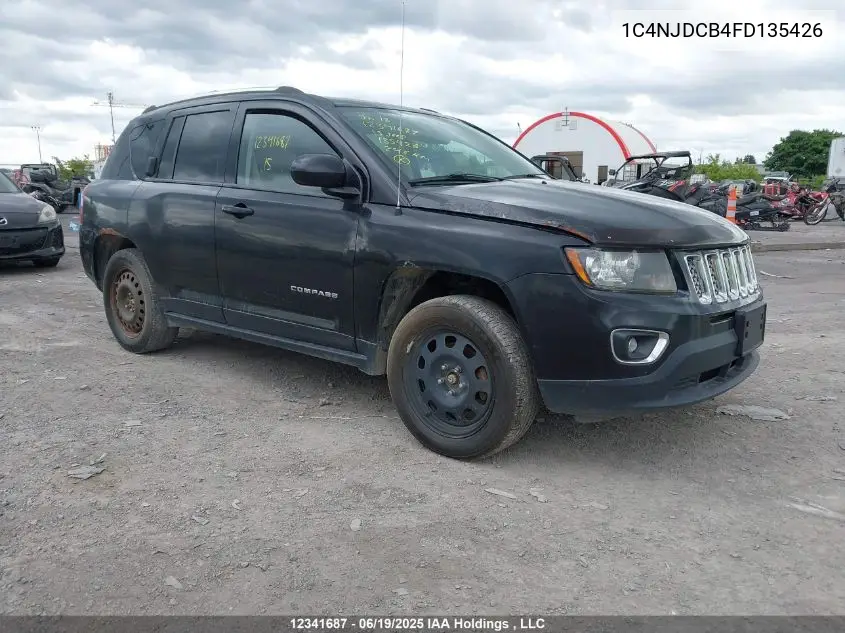 2015 Jeep Compass Limited VIN: 1C4NJDCB4FD135426 Lot: 12341687