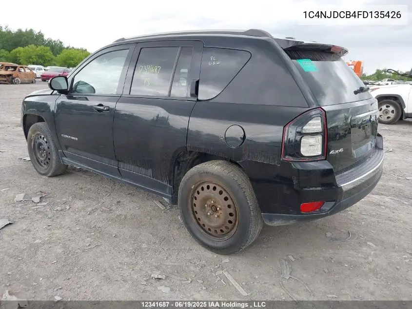 2015 Jeep Compass Limited VIN: 1C4NJDCB4FD135426 Lot: 12341687