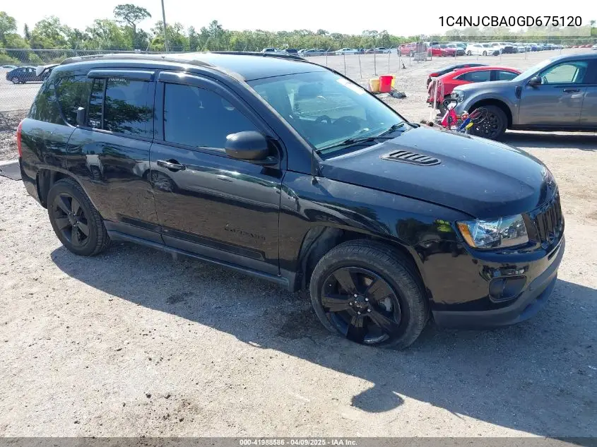 2016 Jeep Compass Sport VIN: 1C4NJCBA0GD675120 Lot: 41988586