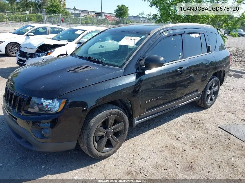 2016 Jeep Compass Sport VIN: 1C4NJCBA0GD675120 Lot: 41988586