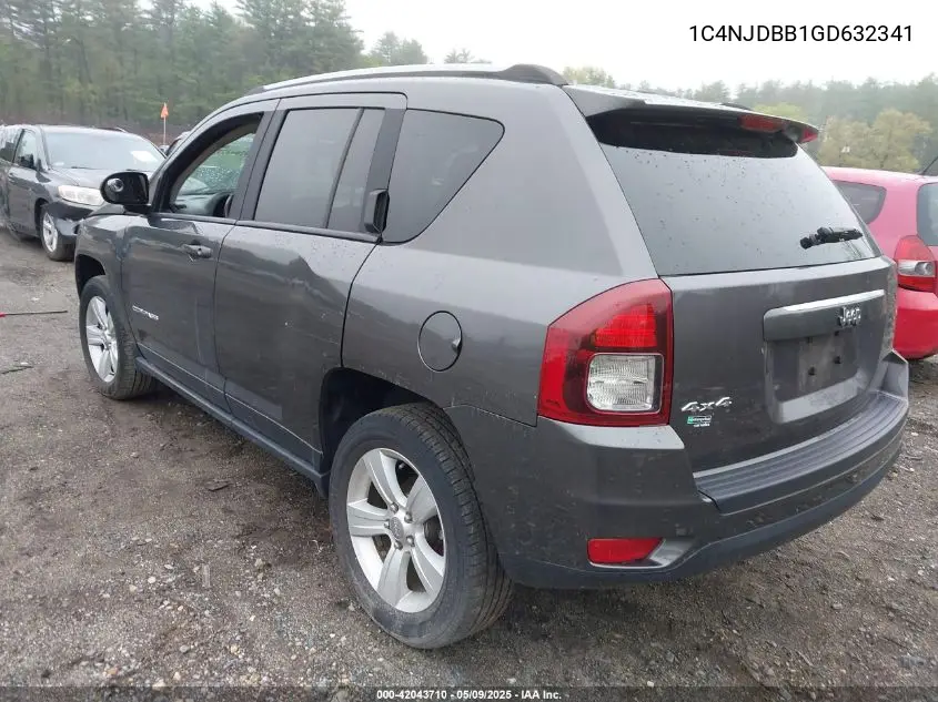 2016 Jeep Compass Sport VIN: 1C4NJDBB1GD632341 Lot: 42043710