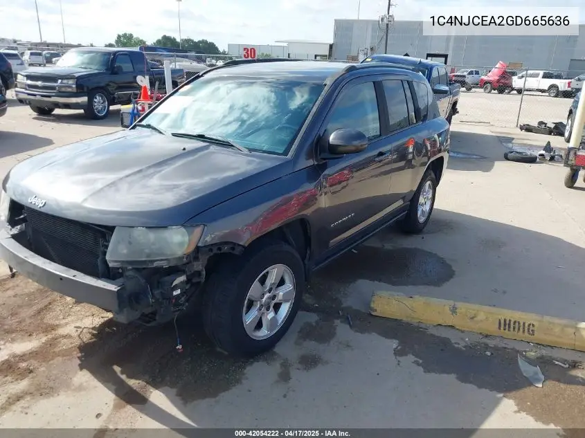 2016 Jeep Compass Latitude VIN: 1C4NJCEA2GD665636 Lot: 42054222
