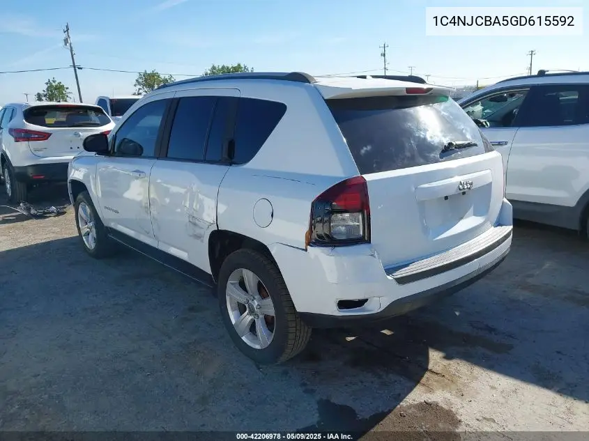 2016 Jeep Compass Sport VIN: 1C4NJCBA5GD615592 Lot: 42206978