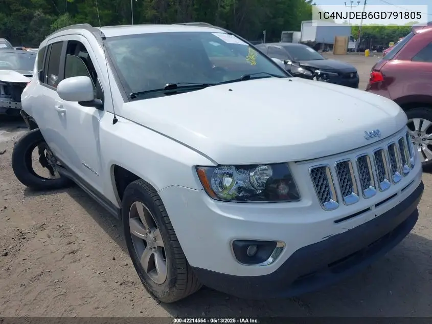 2016 Jeep Compass High Altitude Edition VIN: 1C4NJDEB6GD791805 Lot: 42214554
