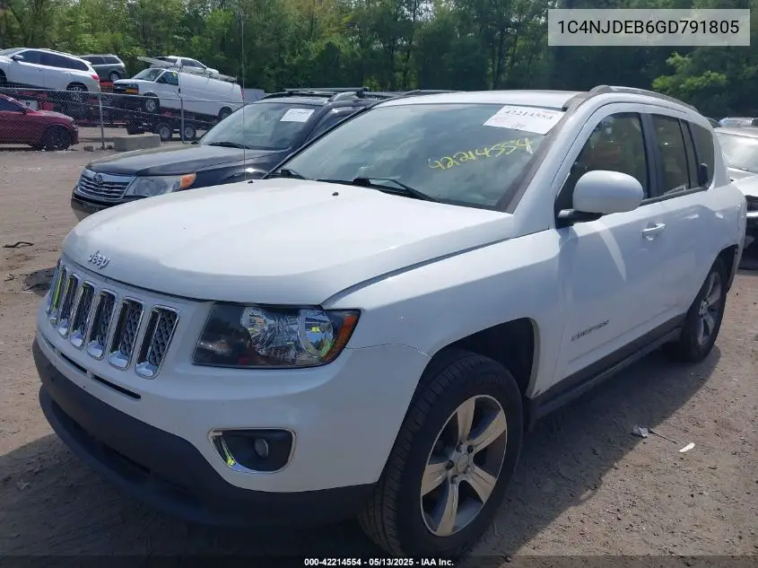 2016 Jeep Compass High Altitude Edition VIN: 1C4NJDEB6GD791805 Lot: 42214554