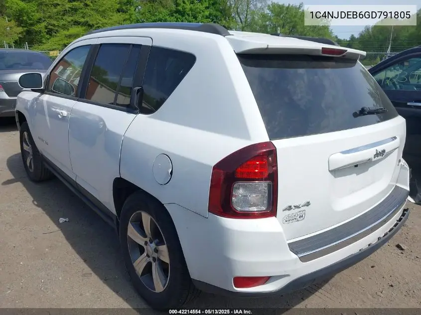 2016 Jeep Compass High Altitude Edition VIN: 1C4NJDEB6GD791805 Lot: 42214554
