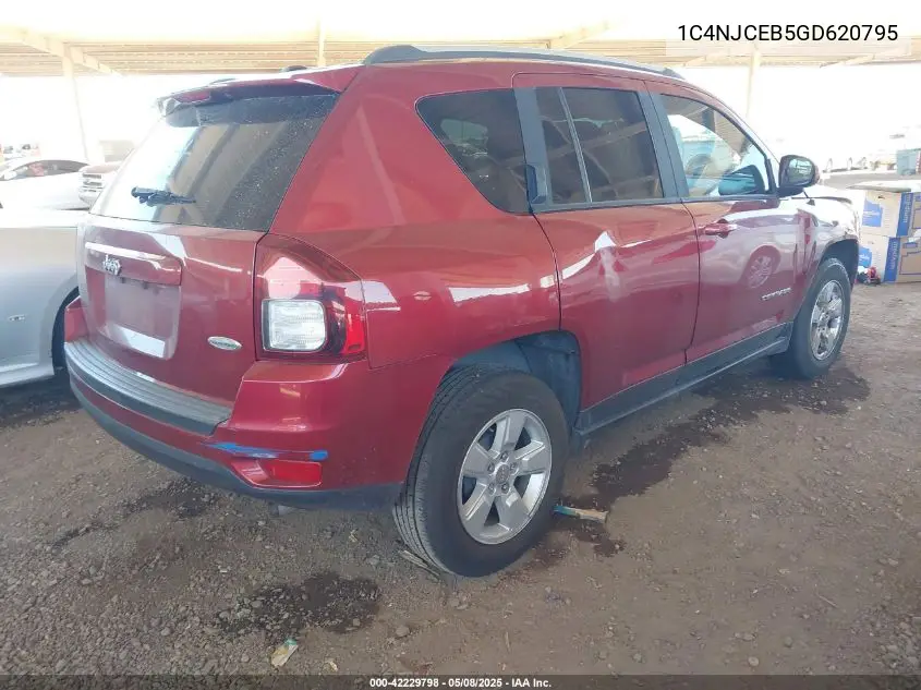 2016 Jeep Compass Latitude VIN: 1C4NJCEB5GD620795 Lot: 42229798