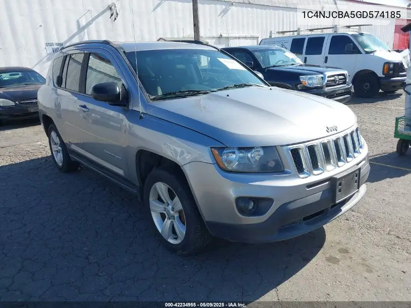 2016 Jeep Compass Sport VIN: 1C4NJCBA5GD574185 Lot: 42234955