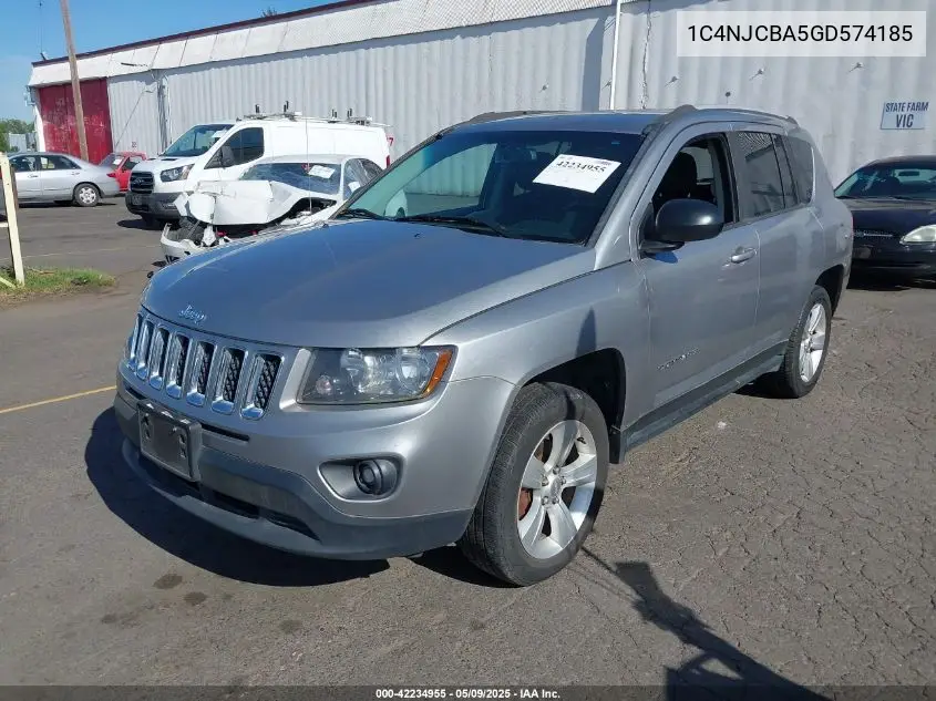 2016 Jeep Compass Sport VIN: 1C4NJCBA5GD574185 Lot: 42234955