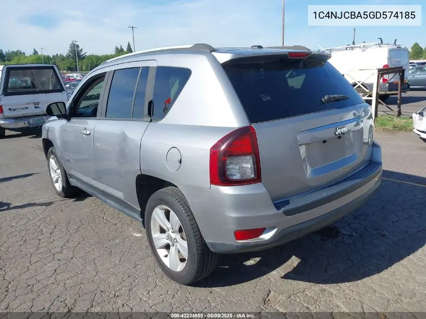 2016 Jeep Compass Sport VIN: 1C4NJCBA5GD574185 Lot: 42234955