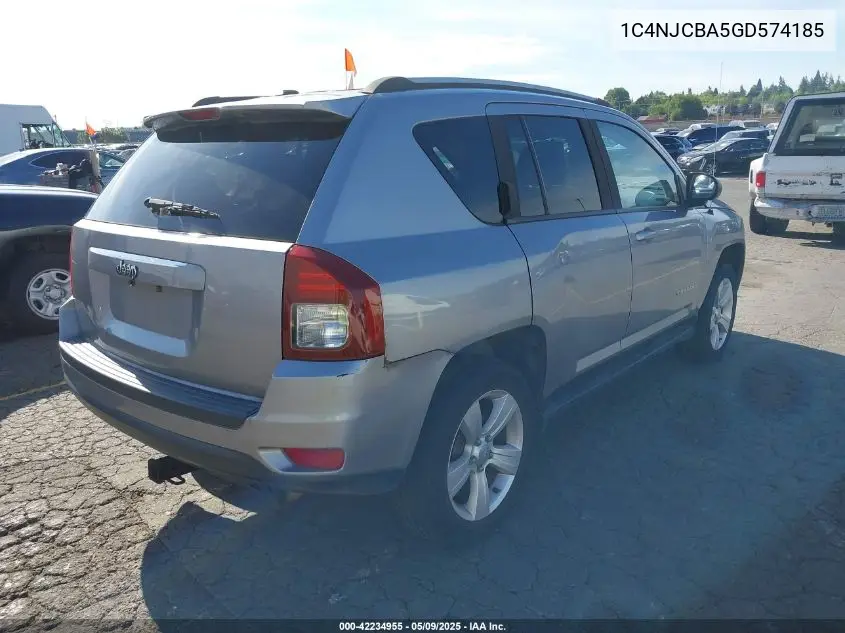 2016 Jeep Compass Sport VIN: 1C4NJCBA5GD574185 Lot: 42234955