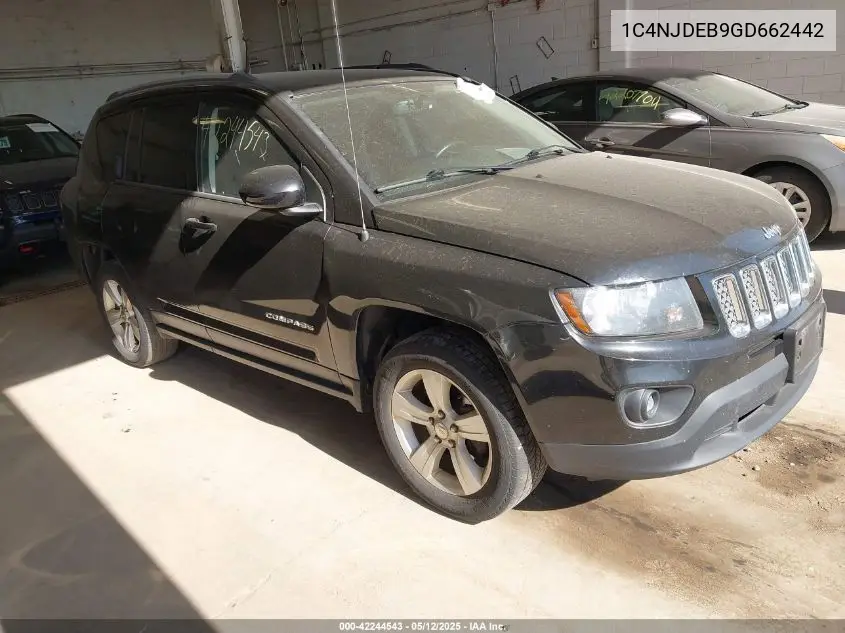 2016 Jeep Compass Latitude VIN: 1C4NJDEB9GD662442 Lot: 42244543