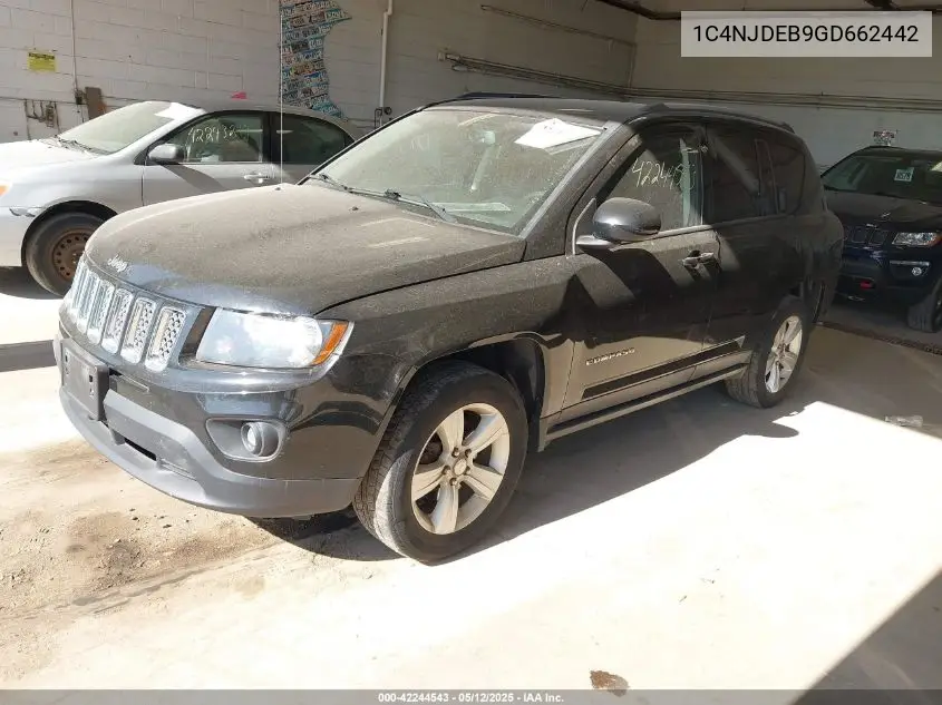 2016 Jeep Compass Latitude VIN: 1C4NJDEB9GD662442 Lot: 42244543