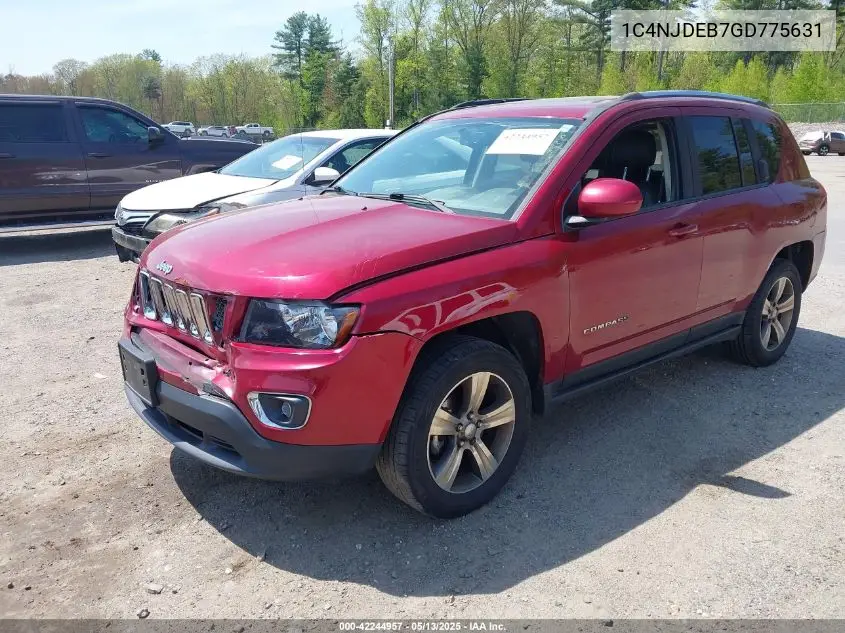 2016 Jeep Compass High Altitude Edition VIN: 1C4NJDEB7GD775631 Lot: 42244957