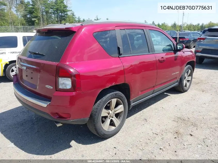 2016 Jeep Compass High Altitude Edition VIN: 1C4NJDEB7GD775631 Lot: 42244957