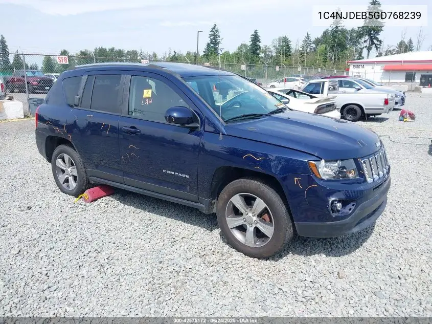 2016 Jeep Compass High Altitude Edition VIN: 1C4NJDEB5GD768239 Lot: 42575172