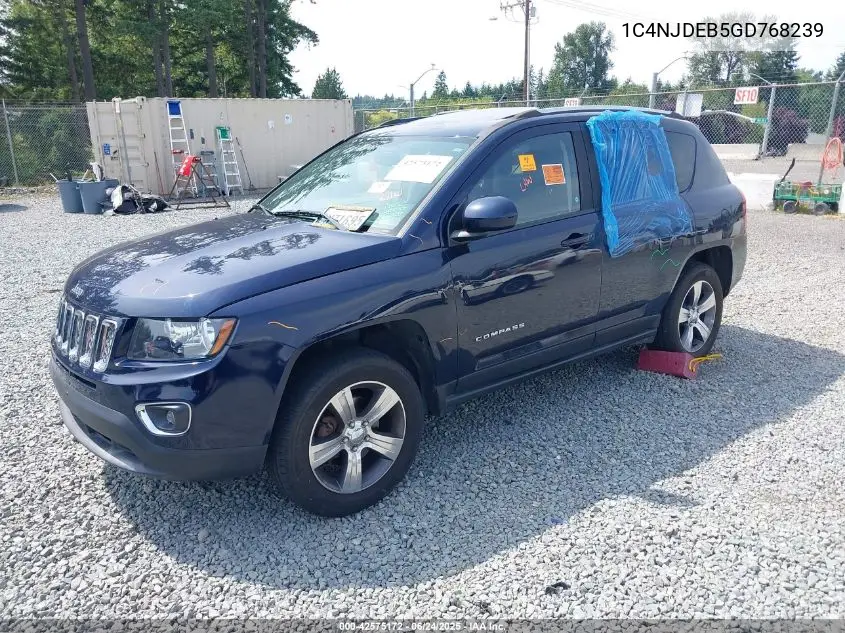 2016 Jeep Compass High Altitude Edition VIN: 1C4NJDEB5GD768239 Lot: 42575172
