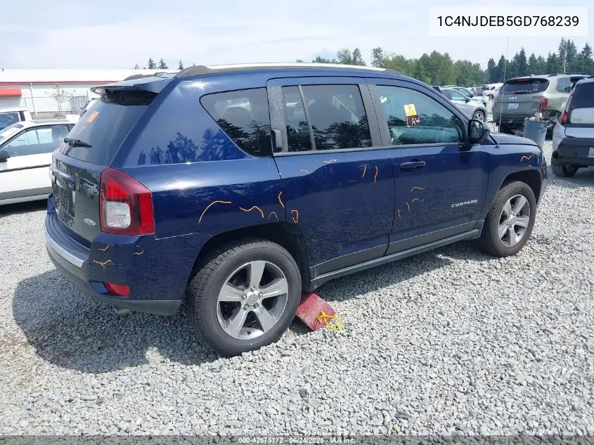 2016 Jeep Compass High Altitude Edition VIN: 1C4NJDEB5GD768239 Lot: 42575172