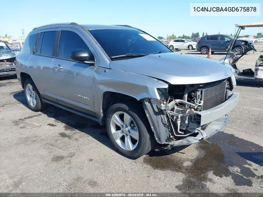 2016 Jeep Compass Sport VIN: 1C4NJCBA4GD675878 Lot: 42585510