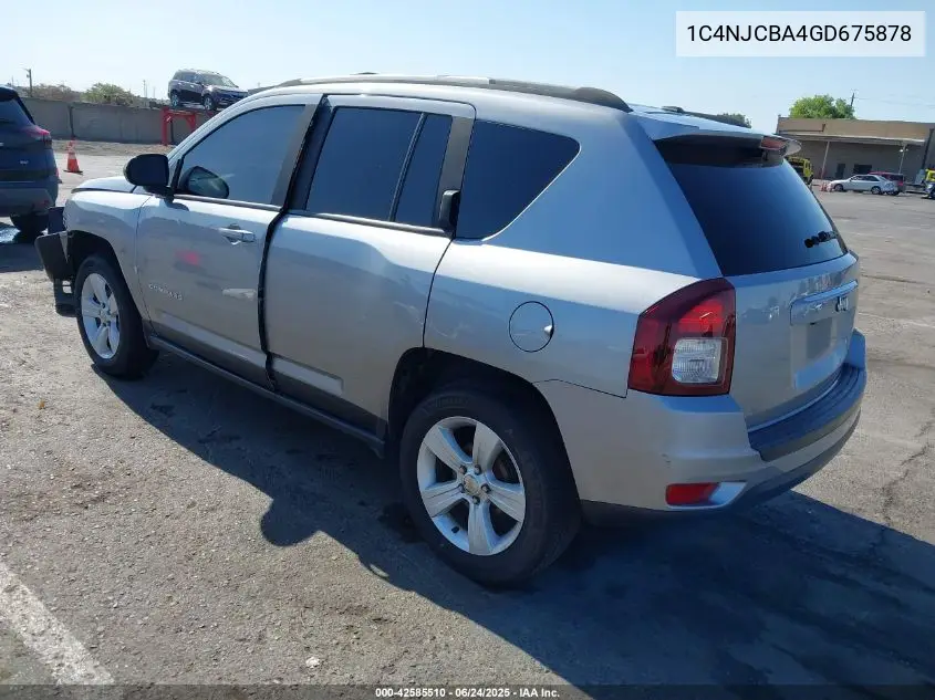 2016 Jeep Compass Sport VIN: 1C4NJCBA4GD675878 Lot: 42585510