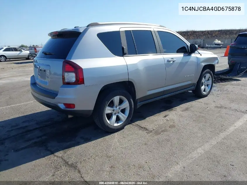 2016 Jeep Compass Sport VIN: 1C4NJCBA4GD675878 Lot: 42585510