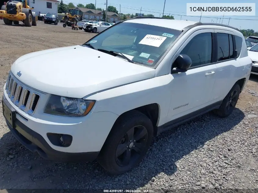 2016 Jeep Compass Sport VIN: 1C4NJDBB5GD662555 Lot: 42591297