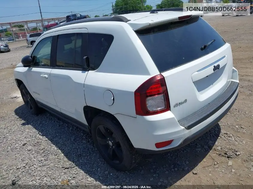 2016 Jeep Compass Sport VIN: 1C4NJDBB5GD662555 Lot: 42591297