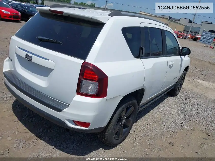 2016 Jeep Compass Sport VIN: 1C4NJDBB5GD662555 Lot: 42591297