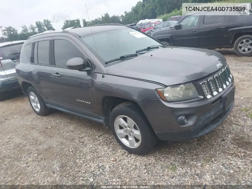 2016 Jeep Compass Latitude VIN: 1C4NJCEA4GD735539 Lot: 42611745