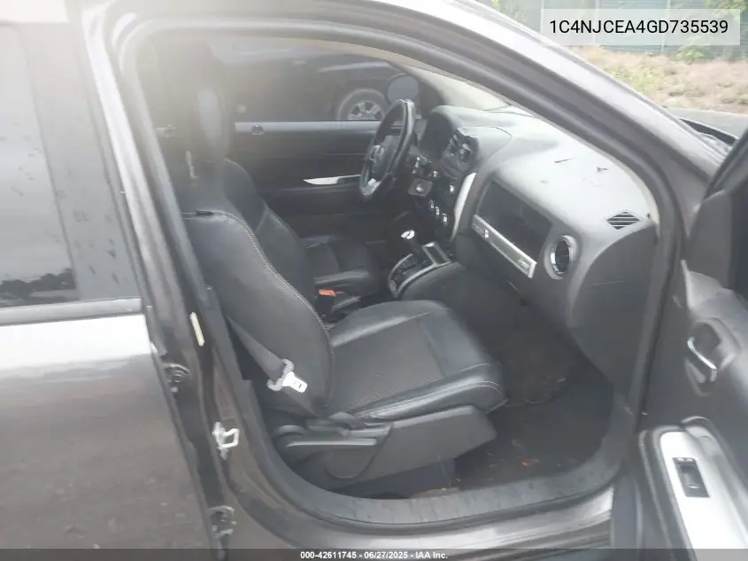 2016 Jeep Compass Latitude VIN: 1C4NJCEA4GD735539 Lot: 42611745