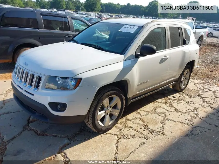 2016 Jeep Compass Sport VIN: 1C4NJCBA9GD611500 Lot: 42614423