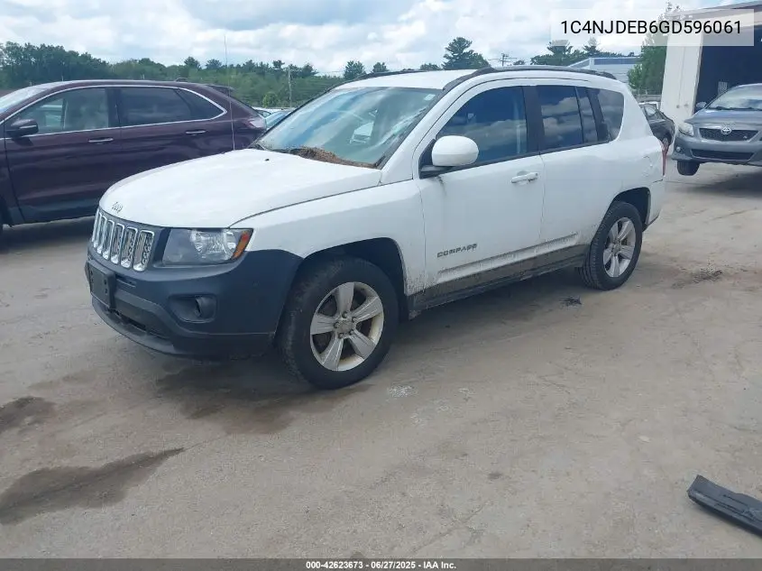 2016 Jeep Compass Latitude VIN: 1C4NJDEB6GD596061 Lot: 42623673