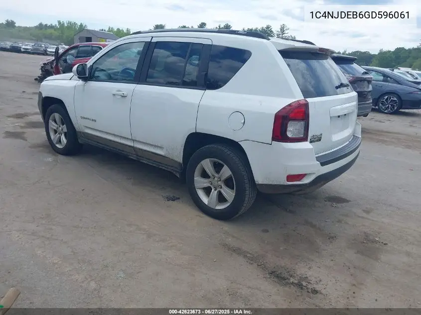 2016 Jeep Compass Latitude VIN: 1C4NJDEB6GD596061 Lot: 42623673