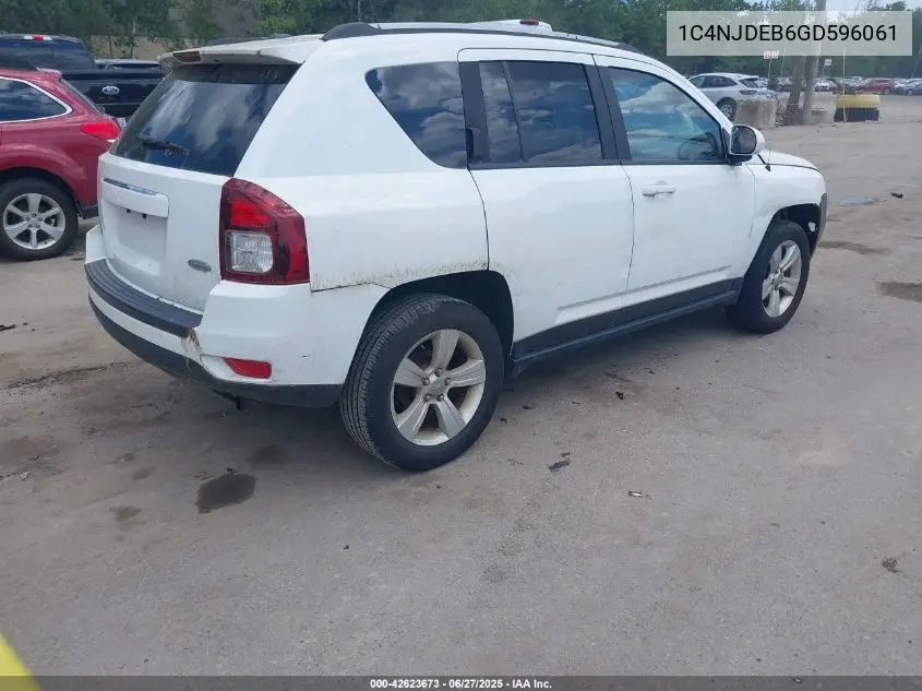 2016 Jeep Compass Latitude VIN: 1C4NJDEB6GD596061 Lot: 42623673
