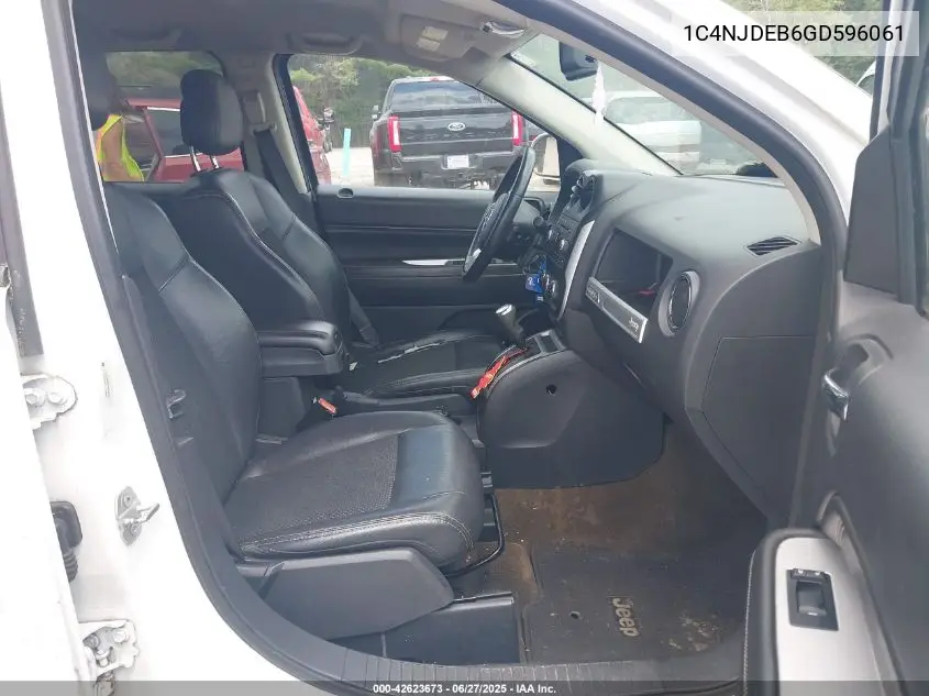 2016 Jeep Compass Latitude VIN: 1C4NJDEB6GD596061 Lot: 42623673